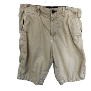 American Eagle Mens Shorts Longer Length Khaki light Tan Size 32